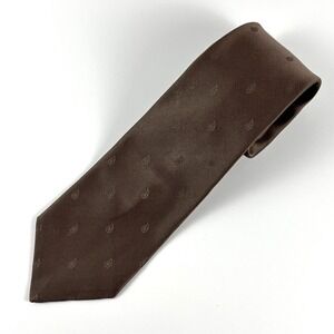 Lilly Dache Brown Paisley Silk Blend Necktie Mens Formal Business